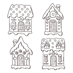 Set of 4 Gingerbread Houses π ππͺβοΈ