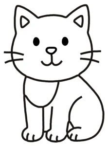 Simple Sitting Cat with a Sweet Face π±π§‘πΊβ¨πΌ
