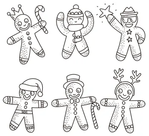 Six Funny Gingerbread Man Cookies Dancing 🍪🎄🕺