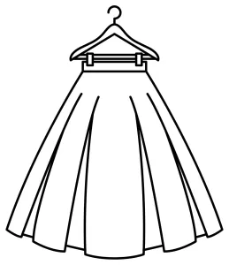 Skirt Hanging on Clothes Hanger 🎨👗👚