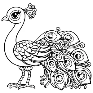 Small Peacock with Closed Feathers 🦚🌟✨