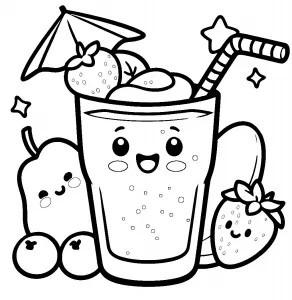 Smoothie with Pear Mango and Berries 🍐🥭🥤