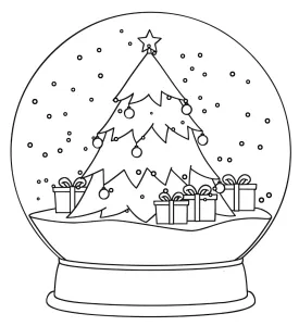 Snow Globe with Christmas Tree and Gifts 🌨️🎄🎁