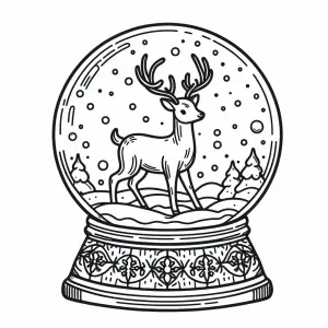 Snow Globe with Reindeer and Trees inside ❄️🦌🌲