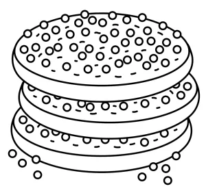 Stack of American Pancakes with Sprinkles 🥞🍬🍴🎉✨