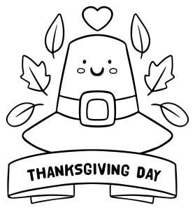 A Thanksgiving Hat with Fall Leaves and a Heart 🍂🧢❤️