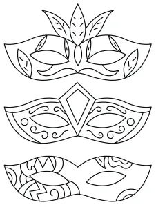 Three Decorative Carnival Masks for Festive Parties and Celebrations πβ¨πͺπΏ