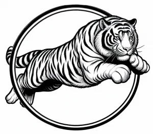 Tiger Jumping Through Loop 🐅🌀