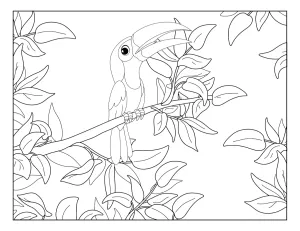 Toucan Perched on a Tree Branch in the Jungle 🦜🌴