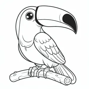 Toucan Bird on Branch 🐦🌳