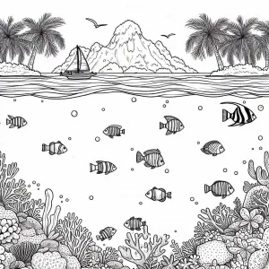 Tropical Fish under the Sea Landscape 🐠🌊