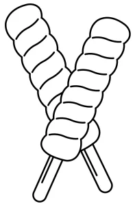 Twisted Popsicle Pair on Wooden Sticks 🌈❄️