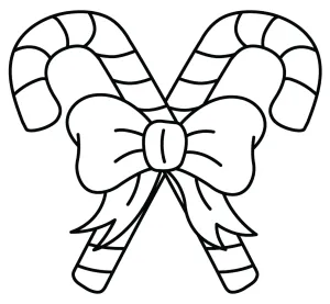 Two Sweet Candy Canes with a Festive Bow π¬ππ