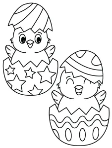 Two Cute Chicks Hatching from Decorated Easter Eggs 🐣🌼🎉🥚✨