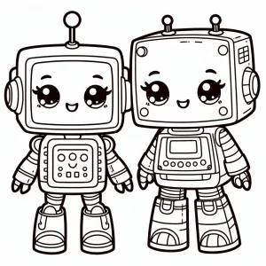 Two Cute Robots 🤖💖🤖💖