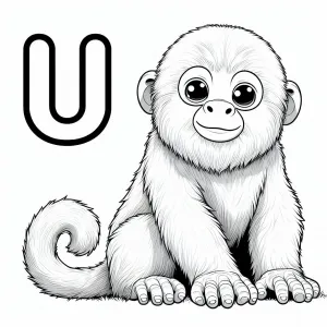 Uakari with Letter U 🐒