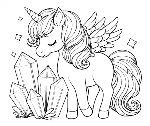 Unicorn with Crystals 🦄💎✨