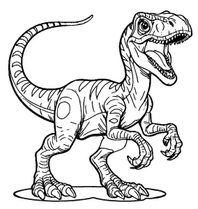 Velociraptor Dinosaur Roaring Standing 🦖⚡🌿