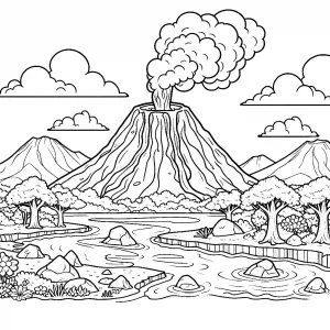 Volcano Landscape 🌋