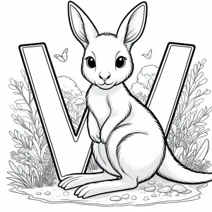 Wallaroo with Letter W 🦘