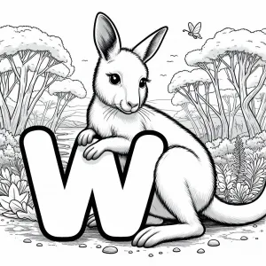Wallaroo with Letter W 🦘