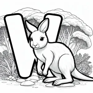 Wallaroo with Letter W 🦘