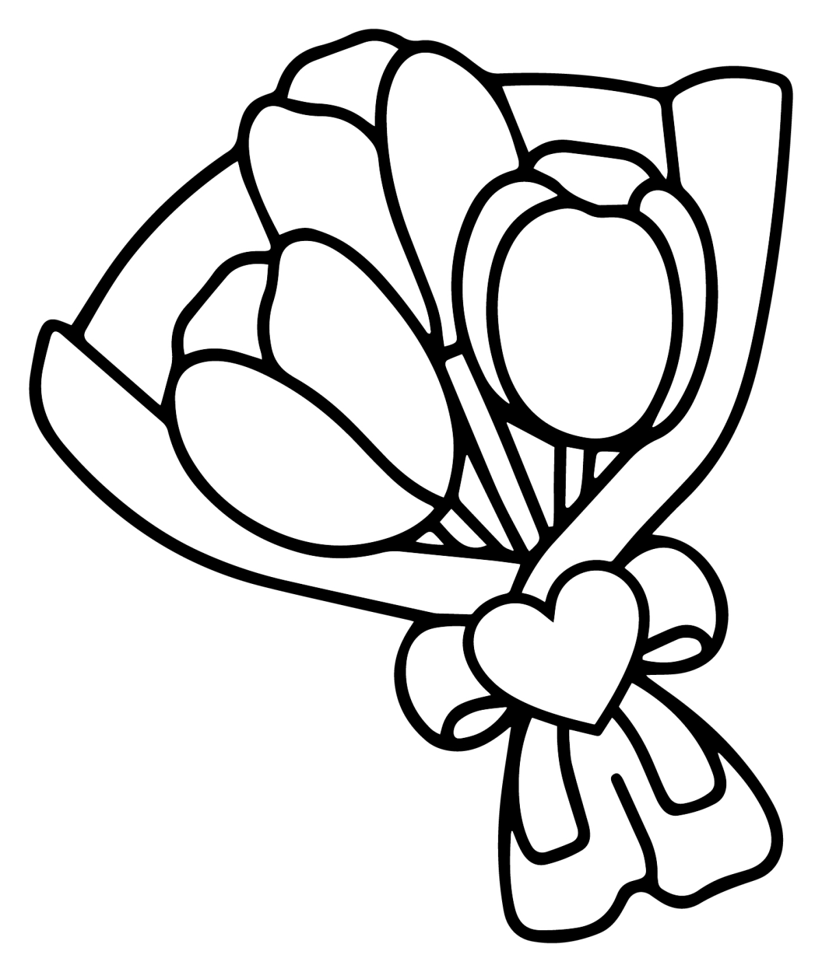 Adorable Flower with Heart and Butterfly 🌸💖🦋 Coloring Page
