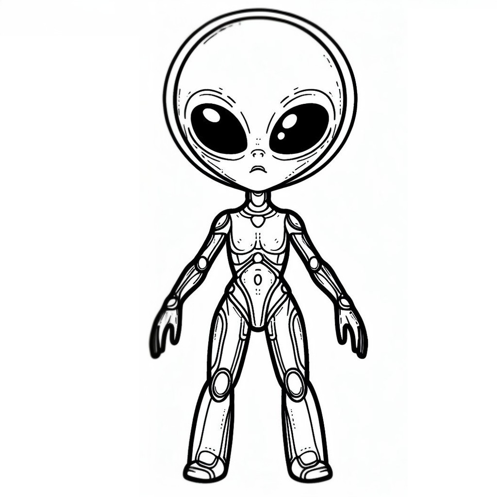 Alien 👽 Coloring Page