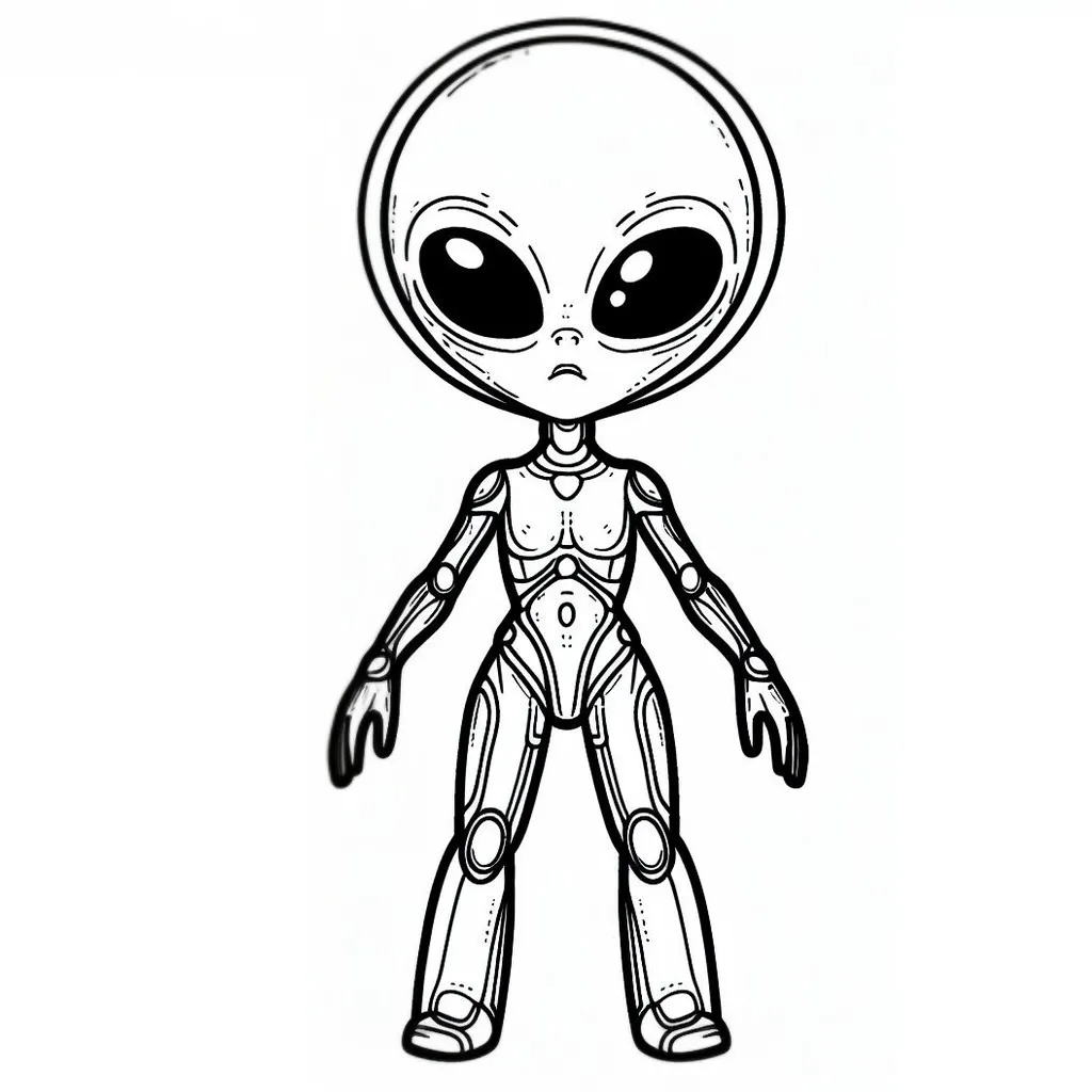 Alien 👽 Coloring Page