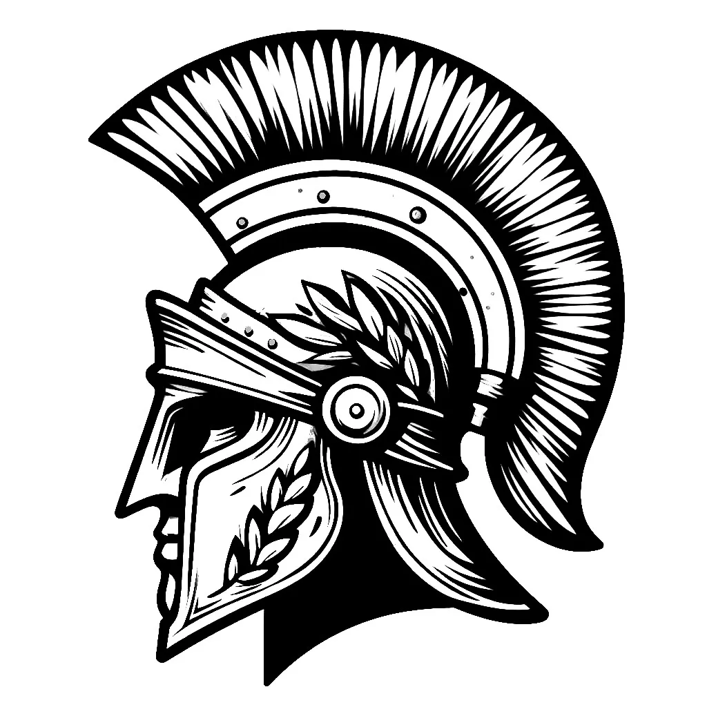 Ancient Roman Centurion Helmet ⚔️👑 Coloring Page