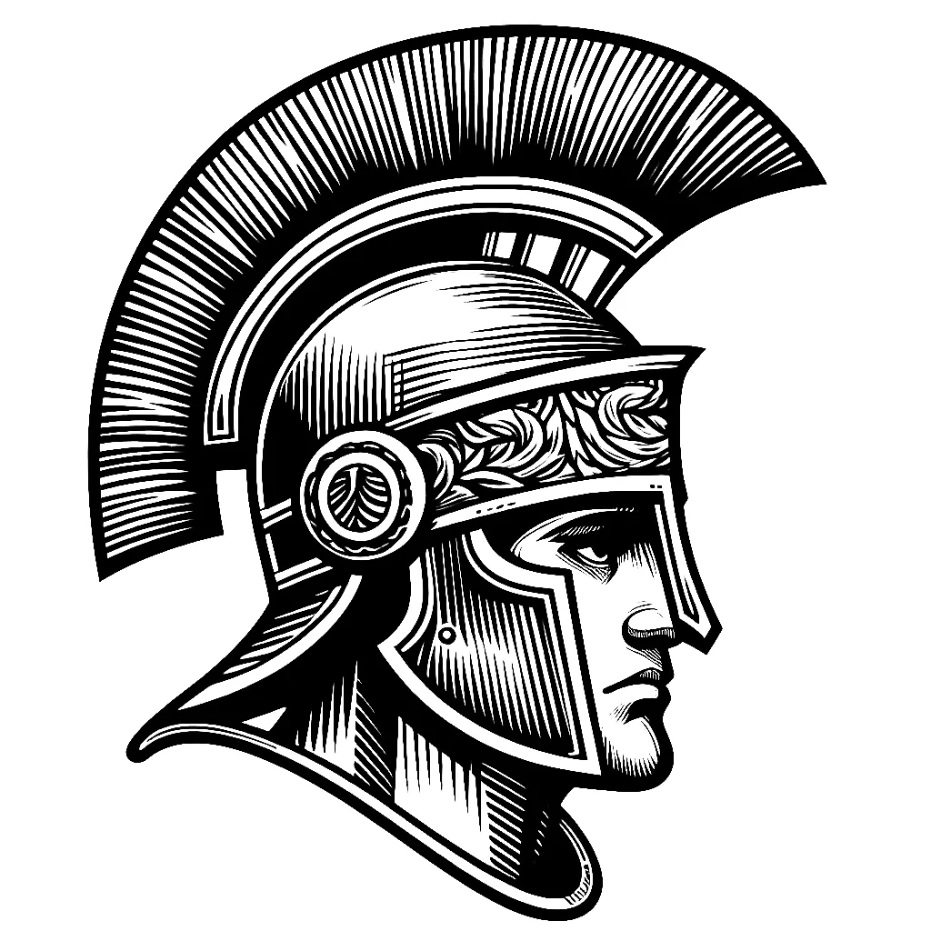 Ancient Roman Centurion Helmet ⚔️ Coloring Page