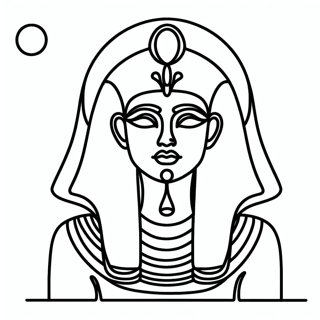 An Ancient Egyptian Goddess 👸🏛️ Coloring Page