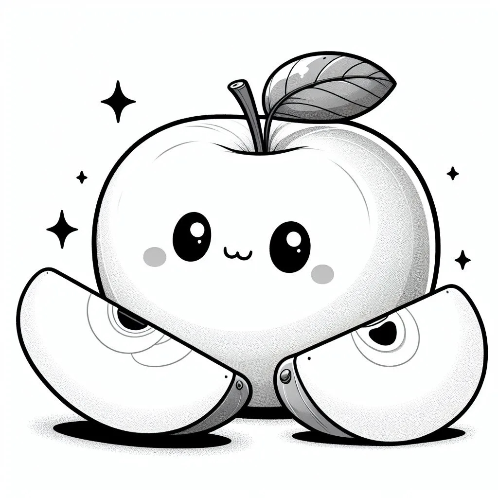 Apple 🍎 Coloring Page