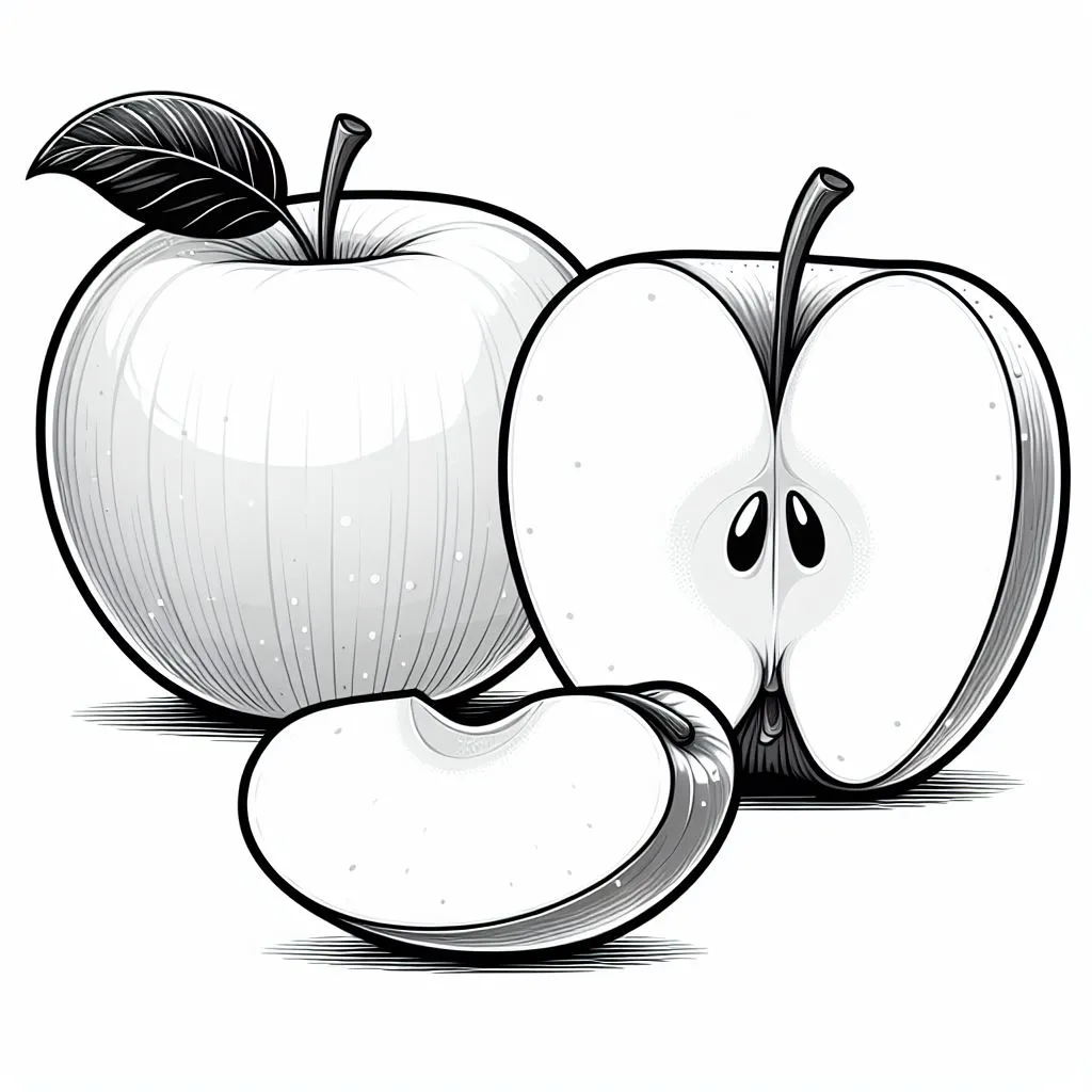 Apple 🍎 Coloring Page