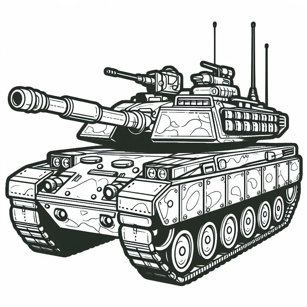Army Tank Coloring Page