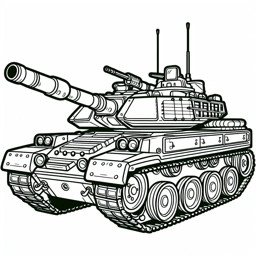 Army Tank Coloring Page