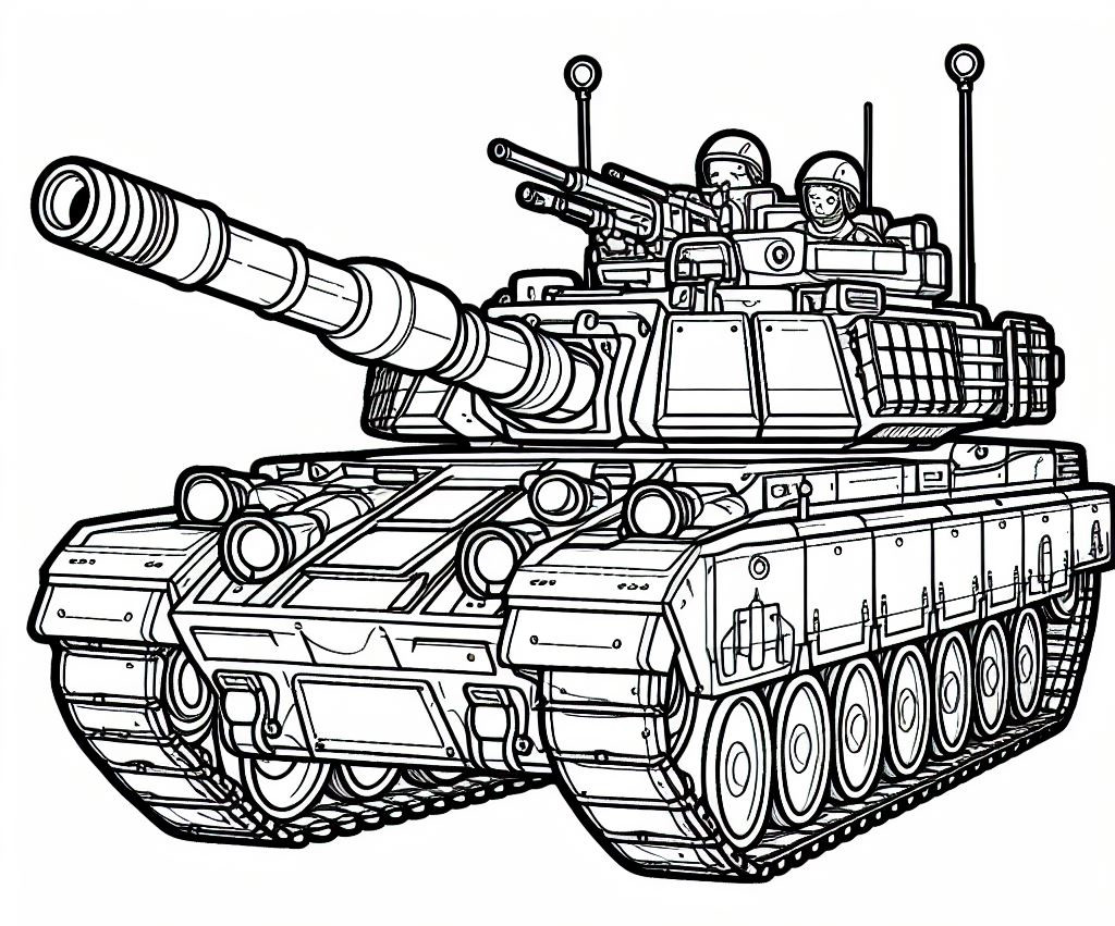 Army Tank Coloring Page