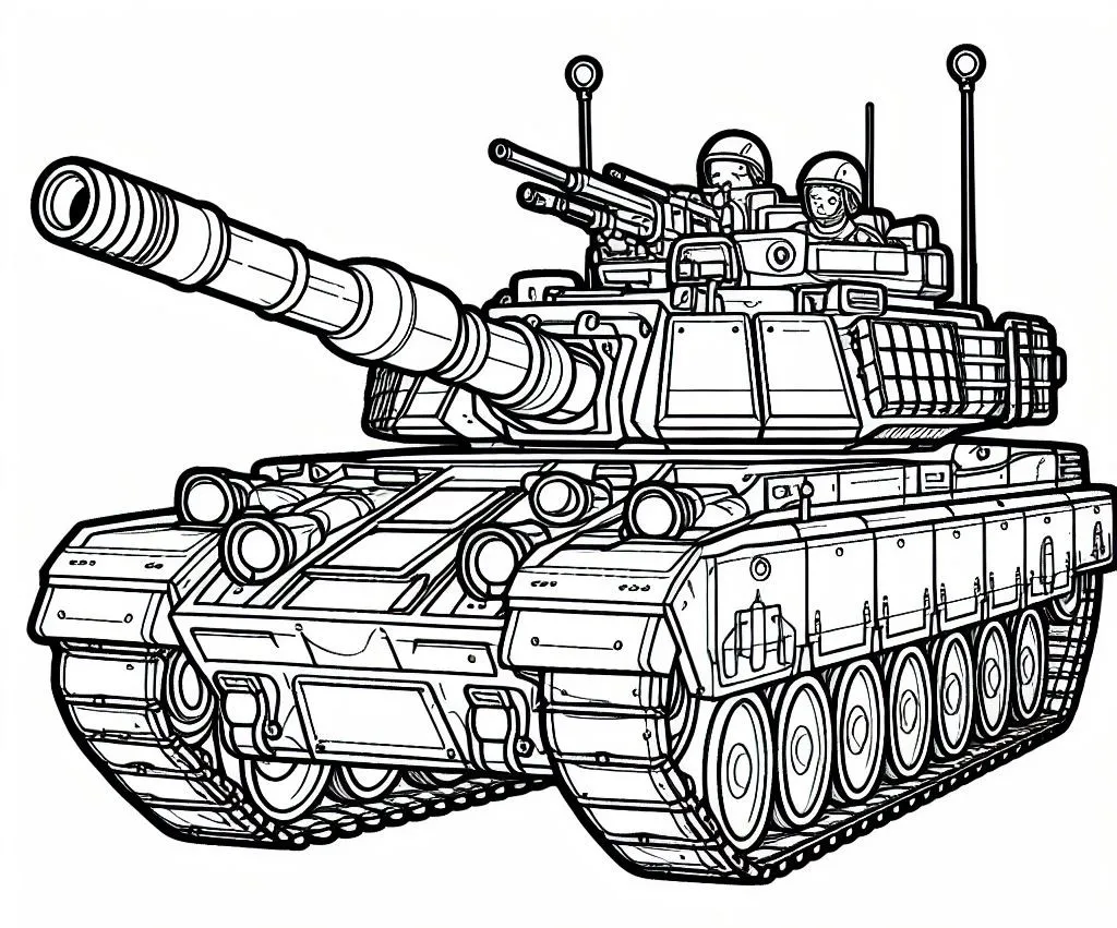 Army Tank Coloring Page