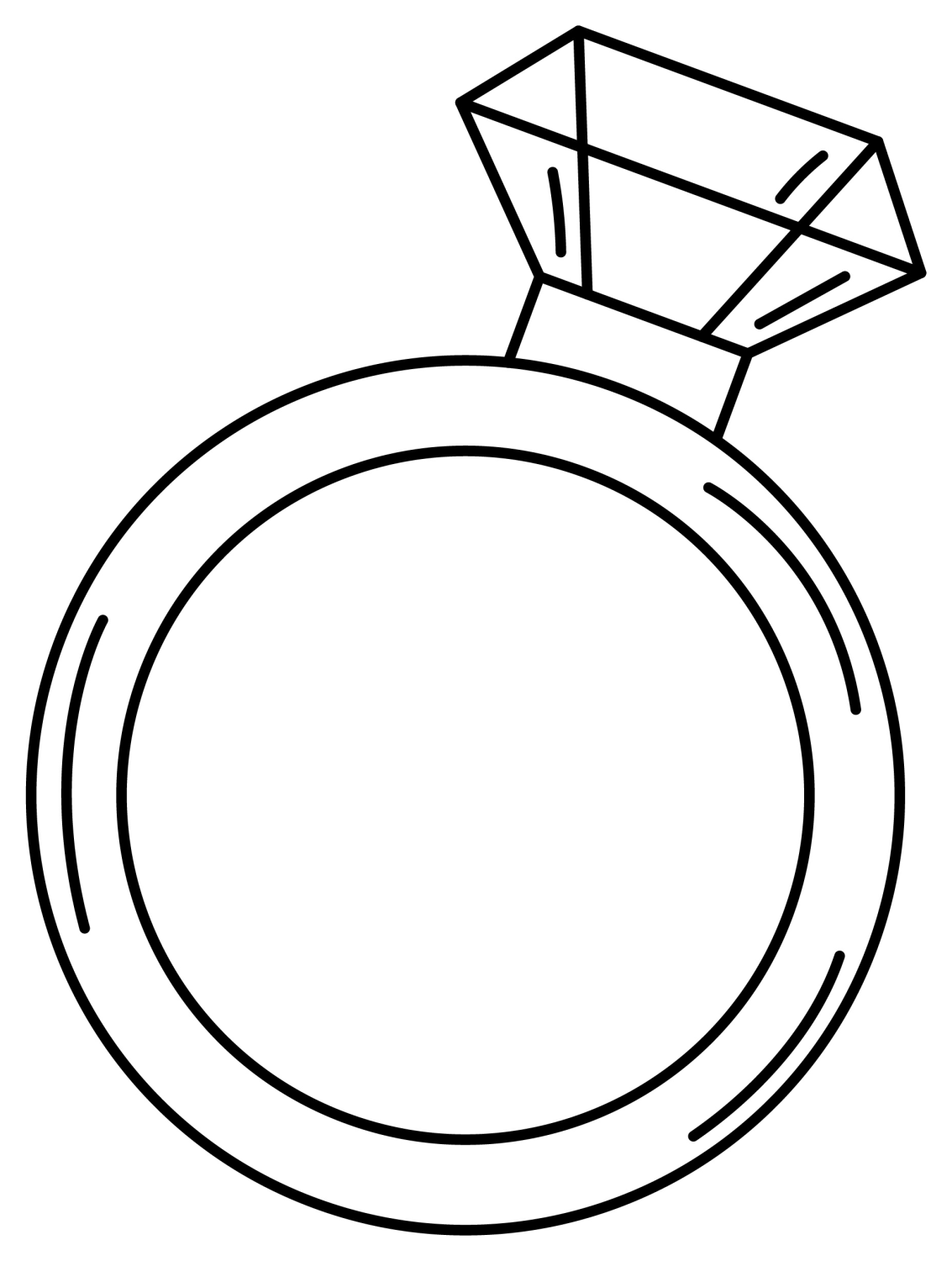 Beautiful Ring with Gemstone 💍✨💍 Coloring Page