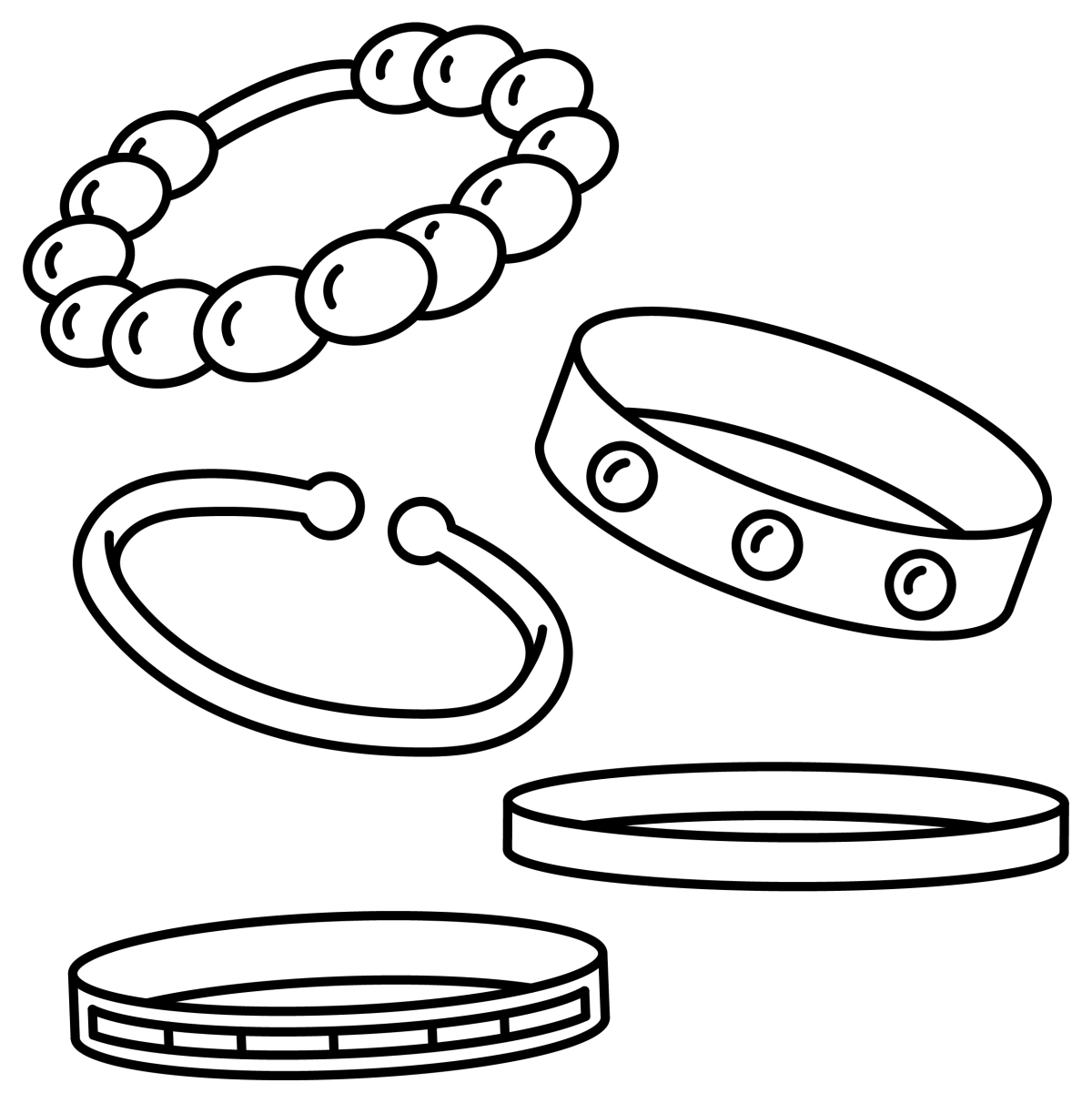 Bracelets and Earrings Set for Fashion 💍✨🌟 Coloring Page