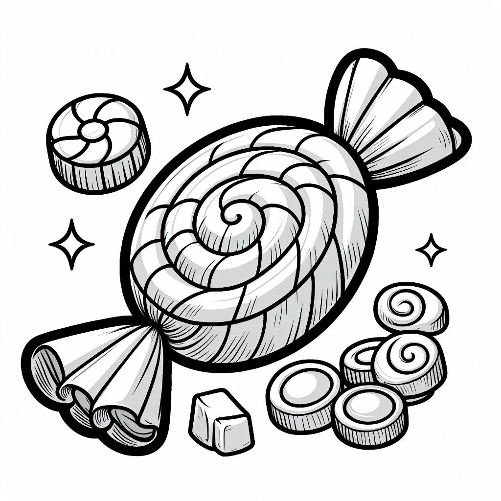Candy 🍬 Coloring Page