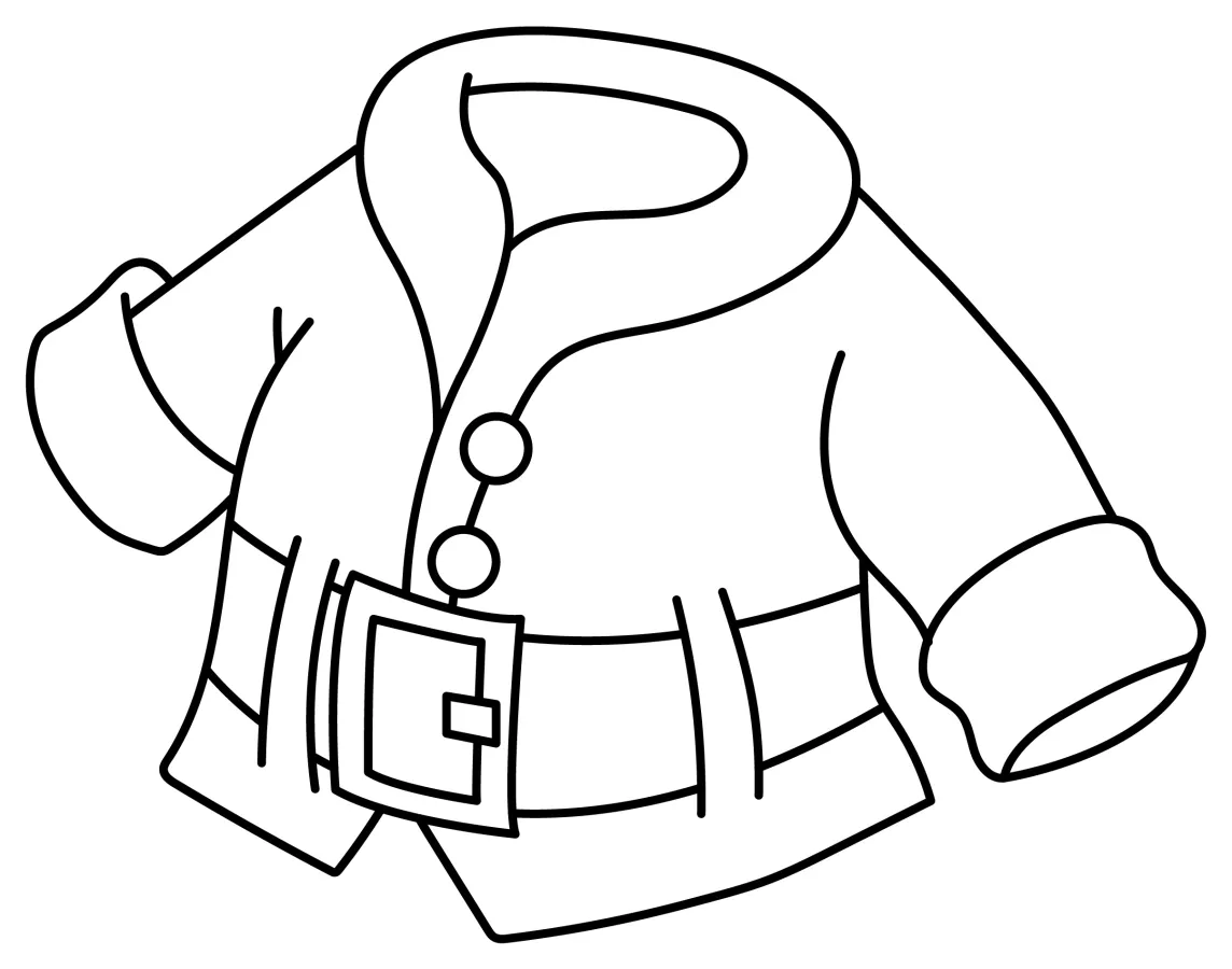 Christmas Santa Jacket 🎅🎁🎄 Coloring Page