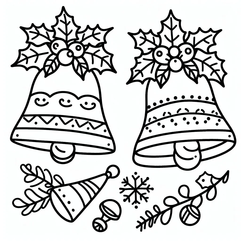 Christmas Bells 🎄🔔 Coloring Page