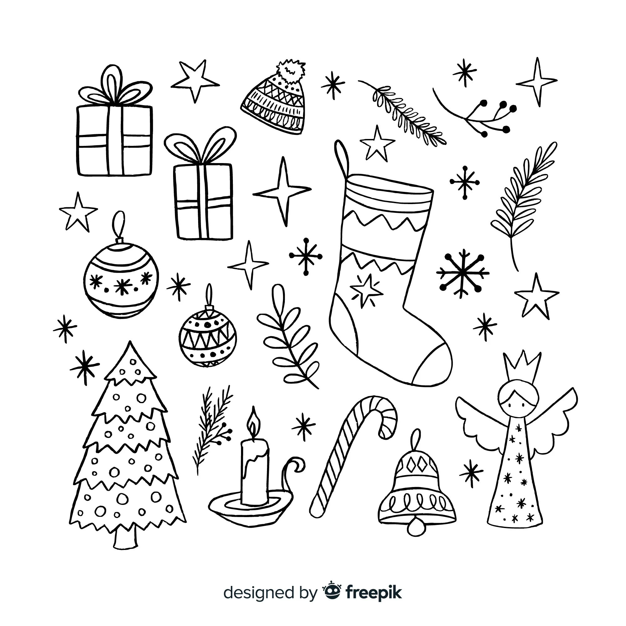 Christmas Decoration Pack 🎄🎁 Coloring Page