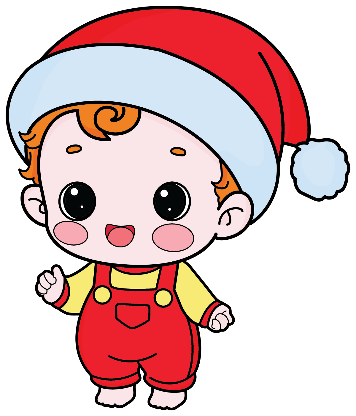 Adorable Baby Boy Wearing Santa Hat 🥰🎅👶 Coloring Page