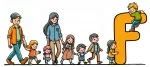 F is for Family and Friends 👨‍👩‍👧‍👦❤️👫 Colored Example