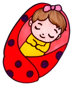 Adorable Baby Girl Sleeping with a Peaceful Expression 👶💤💖 Colored Example
