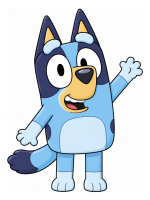 Adorable Bluey Character Waving Happily 🐕💙🌟 Colored Example