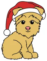 Adorable Christmas Dog 🐶🎅🐾 Colored Example