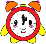 Adorable Cute Clock with a Friendly Face and Ticking Hands ⏰😊🕰️ Colored Example